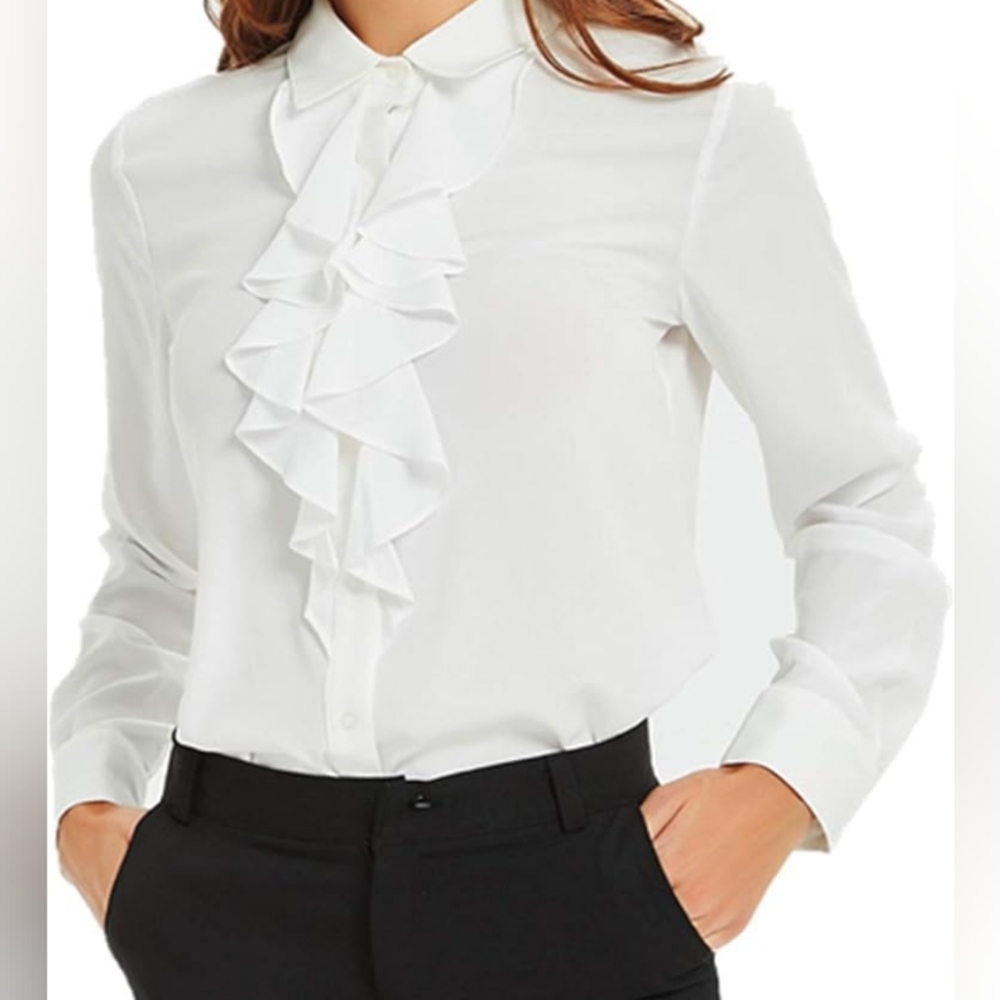 Long sleeve Lotus Ruffled Blouse